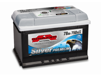 Akumuliatorius Sznajder Silver PREMIUM 78Ah 750A 12V EN
