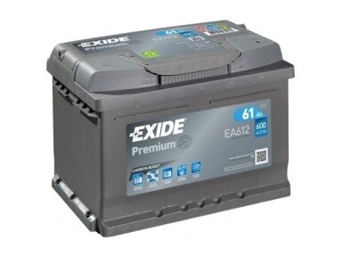 Akumuliatorius Exide PREMIUM Ea612 12V 61Ah 600A