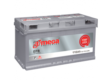 Akumuliatorius A-Mega EFB 110 Ah 970A 12 V Akumuliatorius A-Mega EFB 110 Ah 970A 12 V