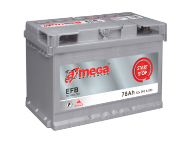 Akumuliatorius A-Mega EFB 78 Ah 790A 12 Akumuliatorius A-Mega EFB 78 Ah 790A 12