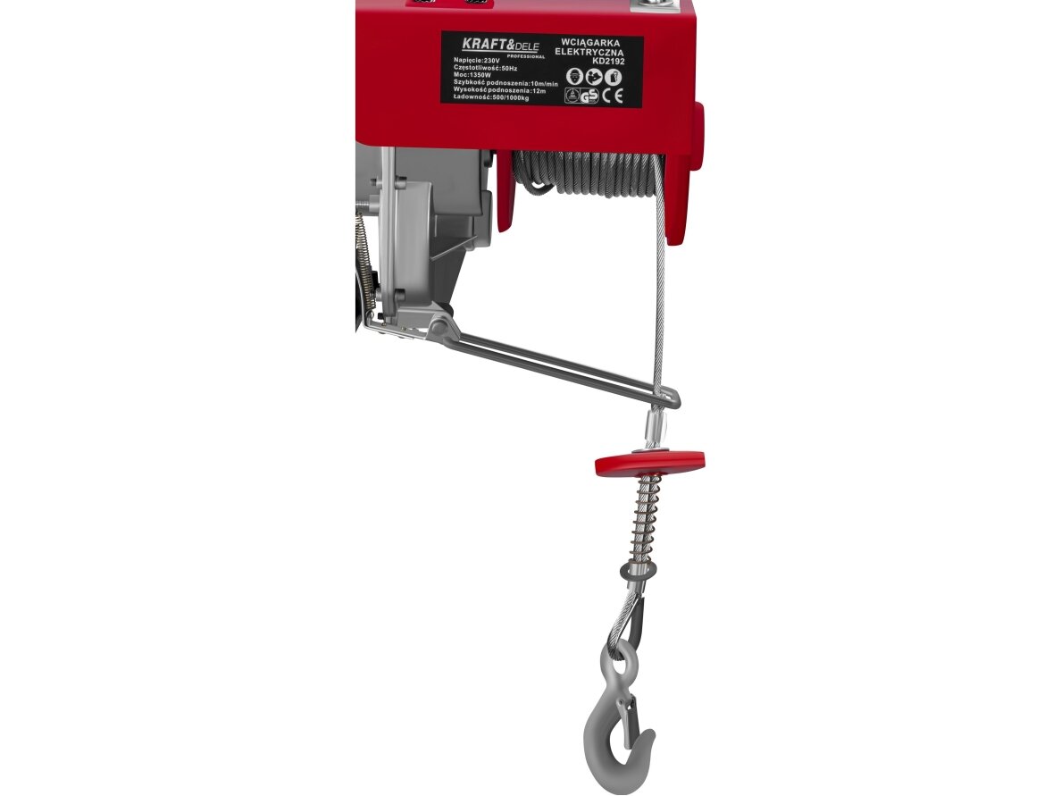 Elektrinė kėlimo gervė 230 V 1350 W 500/1000 kg KRAFT&DELE 2