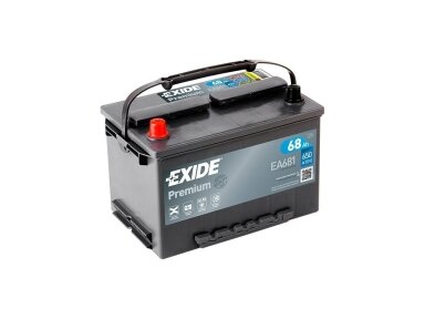 Exide PREMIUM Ea681 68Ah 650A (en) 12V Akumuliatorius (Kairinis)