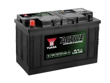 Yuasa Leisure L35-100 100Ah 700A 12V Deep Cycle Gilaus Iškrovimo Akumuliatorius Starterinis + Maitinimo