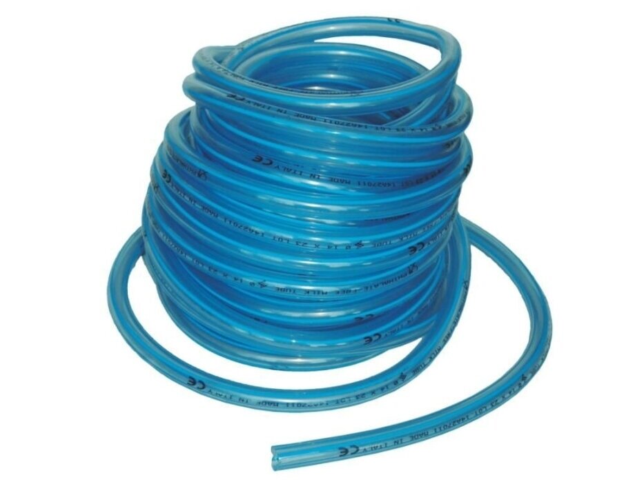Pieno žarna PVC, 14/23 mm, 30 m, 4 mėlynos juostos, Spaggiari